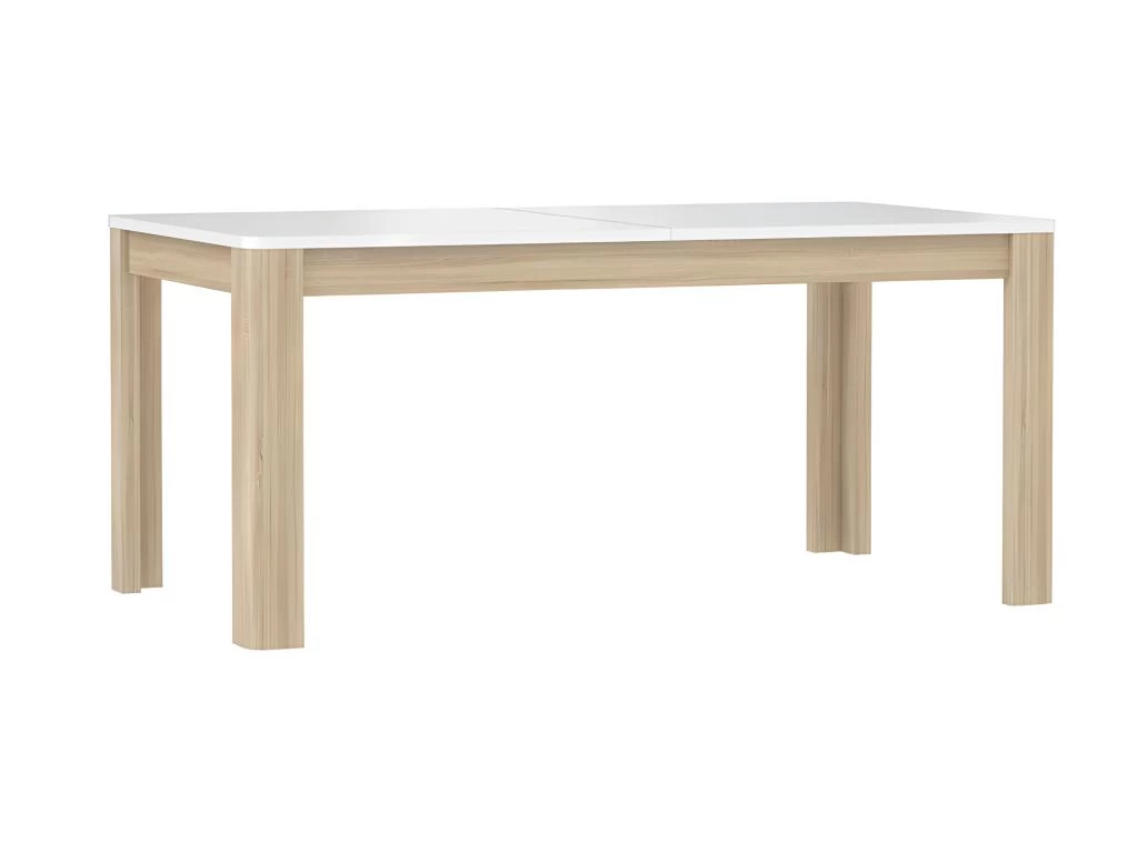 Table De Repas Extensible 160/206 Cm Plateau Blanc Et Bois - ALEXIANE 3 Table De Repas Extensible 160/206 Cm Plateau Blanc Et Bois - ALEXIANE