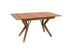 Table Extensible Plateau Et Piètement Chêne Massif 200/250 Cm - GRONE