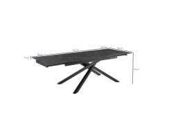 Table Extensible 160/240 Cm Céramique Noir Marbré Pied Torsadé - INDIANA 05 10 Table Extensible 160/240 Cm Céramique Noir Marbré Pied Torsadé - INDIANA 05 -Vous savez quand c'est un magasin de meubles. table a manger 9178577