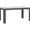 Table De Repas Extensible 160 à 206 Cm Bois Blanc Et Gris - CALVI