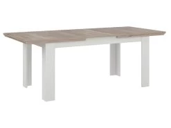 Table De Repas Extensible 160/206 Cm Décor Chêne Blanchi - ANGELE