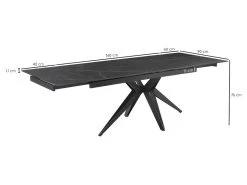 Table Extensible 160/240 Cm Céramique Noir Marbré Pied étoile - INDIANA 06 10 Table Extensible 160/240 Cm Céramique Noir Marbré Pied étoile - INDIANA 06 -Vous savez quand c'est un magasin de meubles. table a manger 9178917