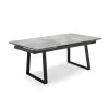 Table Extensible 160/240 Cm Céramique Gris Marbré Pied Luge - DAKOTA 02