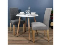 ZURI - Table Ronde Blanche Et Pieds Effet Bois 11 ZURI - Table Ronde Blanche Et Pieds Effet Bois -Vous savez quand c'est un magasin de meubles. table a manger 9320717