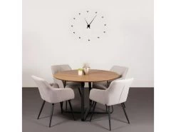 Table à Manger Ronde NOVES, ø120cm - Brun/noir - Style Moderne -Vous savez quand c'est un magasin de meubles. table a manger 9538435