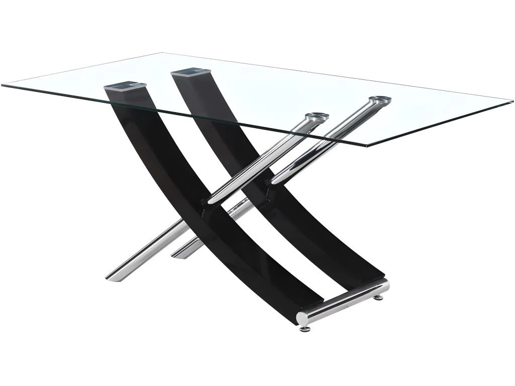 Table Repas "Diva" - 160 X 90 X 76 Cm - Noir Laqué 3 Table Repas "Diva" - 160 X 90 X 76 Cm - Noir Laqué