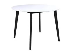 GRAM - Table Repas Ronde 105cm Noire Et Blanche