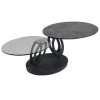 VITAK - Table Basse Ovale Plateaux Verre Et Céramique Gris 2 VITAK - Table Basse Ovale Plateaux Verre Et Céramique Gris -Vous savez quand c'est un magasin de meubles. table basse 10009153