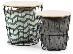 Set De 2 Tables Basses Guili,Plateau En Placage De Bois Naturel Et Structure En Métal 8 Set De 2 Tables Basses Guili,Plateau En Placage De Bois Naturel Et Structure En Métal -Vous savez quand c'est un magasin de meubles. table basse 10760783