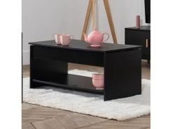 Table Basse Avec Plateau Relevable Noire HEDDA - HAPPY GARDEN