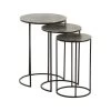 Trio De Tables Gigognes Métal Noir/Gris - BROOKLAND -Vous savez quand c'est un magasin de meubles. table basse 11131799