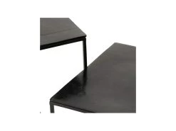 Tables Gigognes Carrées Métal Noir - ZANDVORT -Vous savez quand c'est un magasin de meubles. table basse 11131833