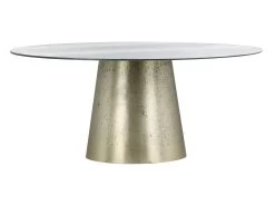 Table Basse En Verre Et Métal - Plateau Effet Miroir Vieilli - Doré - CORIANE -Vous savez quand c'est un magasin de meubles. table basse 11333297