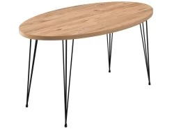 Table Basse Skævinge Ovale 43 X 90 X 50 Cm Naturel Noir [en.casa] -Vous savez quand c'est un magasin de meubles. table basse 12291815