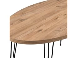 Table Basse Skævinge Ovale 43 X 90 X 50 Cm Naturel Noir [en.casa] -Vous savez quand c'est un magasin de meubles. table basse 12291817