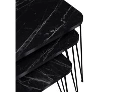 Set De 3 Tables D'appoint Rudkøbing Rectangulaires Gigognes Marbre Noir [en.casa] -Vous savez quand c'est un magasin de meubles. table basse 12291847