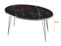 Table Basse Hirtshals Ovale 41 X 90 X 50 Cm Marbre Noir Or [en.casa] -Vous savez quand c'est un magasin de meubles. table basse 12292221