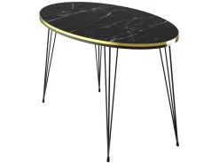 Table Basse Hirtshals Ovale 41 X 90 X 50 Cm Marbre Noir Or [en.casa] -Vous savez quand c'est un magasin de meubles. table basse 12292223
