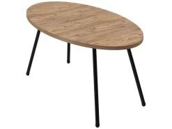 Table Basse Skærbæk Ovale 43 X 90 X 50 Cm Naturel Noir [en.casa] -Vous savez quand c'est un magasin de meubles. table basse 12292229