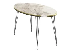 Table Basse Hirtshals Ovale 41 X 90 X 50 Cm Marbre Blanc Or Noir [en.casa] -Vous savez quand c'est un magasin de meubles. table basse 12292323