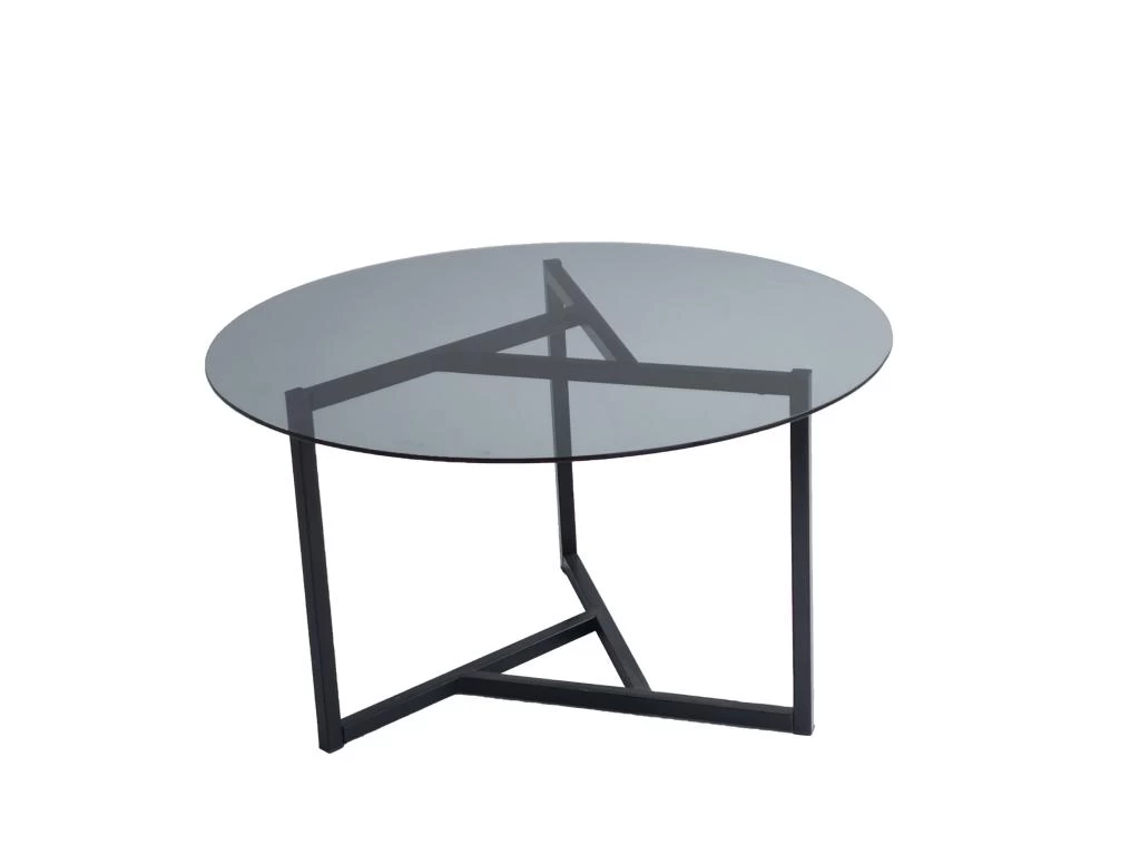 Tables Basses Rhin Ronde Structure Métallique En Couleur Noir Uni. 75x42x75cm 4 Tables Basses Rhin Ronde Structure Métallique En Couleur Noir Uni. 75x42x75cm – Image 2
