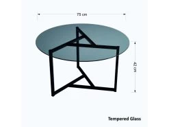 Tables Basses Rhin Ronde Structure Métallique En Couleur Noir Uni. 75x42x75cm 9 Tables Basses Rhin Ronde Structure Métallique En Couleur Noir Uni. 75x42x75cm -Vous savez quand c'est un magasin de meubles. table basse 12358831