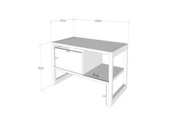 Tables Basses Tajo, Structure Et Le Support Fabriquées En Métal En Couleur Pin Atlantique Noir. 105x40x55cm -Vous savez quand c'est un magasin de meubles. table basse 12358883