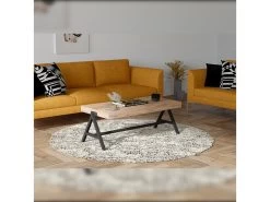 Table D’appoint Tajo Design Panneau De Particules Plaqué Mélaminé En Couleur Atlantic Noir. 105x48x53cm -Vous savez quand c'est un magasin de meubles. table basse 12358943