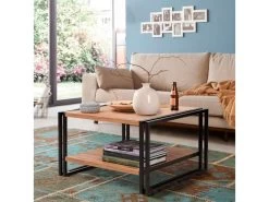 Tables Basses Tajo Polyvalent Et Multifonctionnel En Métal En Couleur Pin Atlantique Noir. 70x40x70cm -Vous savez quand c'est un magasin de meubles. table basse 12359043