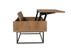 Tables Basses Tajo, Structure Et Le Support Fabriquées En Métal En Couleur Nogal Noir. 120x43x60cm -Vous savez quand c'est un magasin de meubles. table basse 12359237