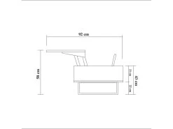 Tables Basses Tajo, Structure Et Le Support Fabriquées En Métal En Couleur Nogal Noir. 120x43x60cm -Vous savez quand c'est un magasin de meubles. table basse 12359241