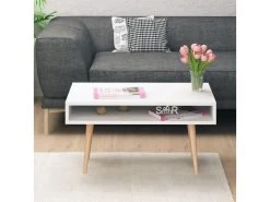 Table D’appoint Sena Design Panneau De Particules Plaqué Mélaminé En Couleur Blanc. 80x53,6x45cm -Vous savez quand c'est un magasin de meubles. table basse 12359247