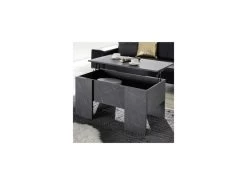 Table Basse Relevable Marbre Noir - TINO -Vous savez quand c'est un magasin de meubles. table basse 12405559