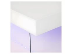 Table Basse Et Luminaire Led - Rectangulaire - En Panneaux De MDF - Blanc - Style Contemporain - L120 X P60 X H45 Cm - BLUE LIGH -Vous savez quand c'est un magasin de meubles. table basse 12586741