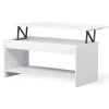 HAPPY Table Basse Relevable Style Contemporain Blanc Mat - L 100 X L 50 Cm 2 HAPPY Table Basse Relevable Style Contemporain Blanc Mat - L 100 X L 50 Cm -Vous savez quand c'est un magasin de meubles. table basse 12807427