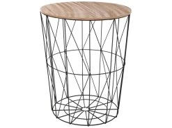 Table D'appoint Noire Dimensions 47x47x57cm