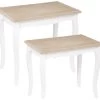 Set De 2 Tables D'appoint Coloris Blanc Dimensions L. 60 X P. 38 X H. 22,5" -Vous savez quand c'est un magasin de meubles. table basse 12988655