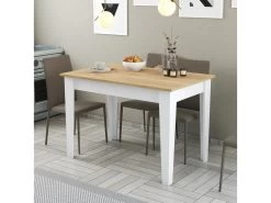 Table De Cuisine, 100% Aggloméré Plaqué Mélamine, Couleur Blanche. Dimensions 110 X75 X 72 Cm -Vous savez quand c'est un magasin de meubles. table basse 12988789