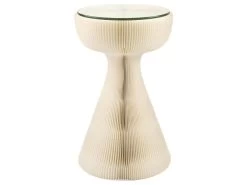 Table D'appoint Pliable Hiro En Carton Blanc D33 Cm