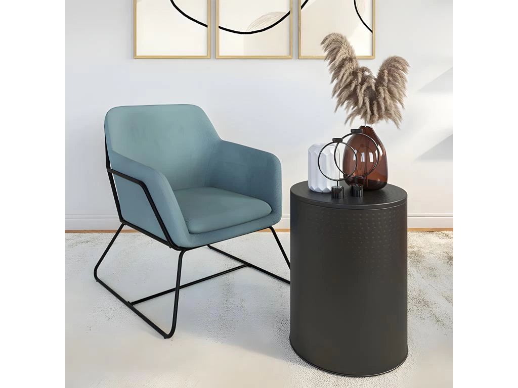 Table D'appoint Ironi Noire D40 Cm 4 Table D'appoint Ironi Noire D40 Cm – Image 2