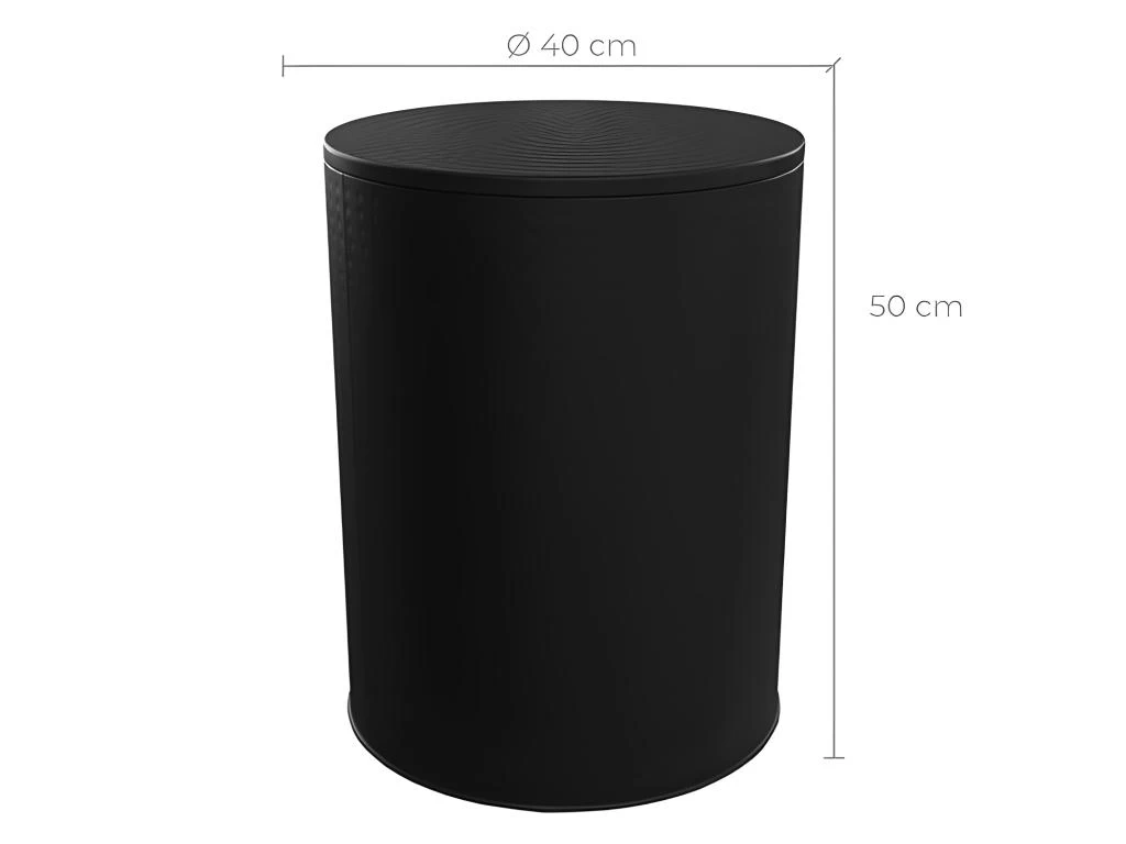 Table D'appoint Ironi Noire D40 Cm 5 Table D'appoint Ironi Noire D40 Cm – Image 3