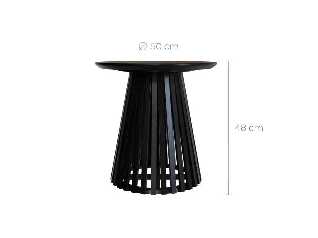 Table D'appoint Képès Noire D50 Cm 4 Table D'appoint Képès Noire D50 Cm – Image 2