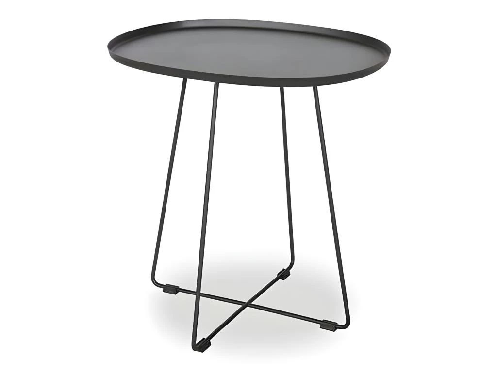 Otis - Table Basse En Métal Piètement Croisé - Couleur - Noir 4 Otis - Table Basse En Métal Piètement Croisé - Couleur - Noir – Image 2