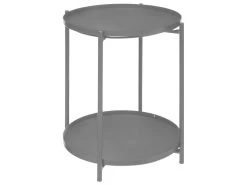 Table à Café 2 Plateaux Coloris Gris H 52 Cm