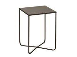 Table Gigogne Design "Pied En Croix" 50cm Noir