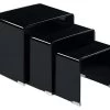 Lot De 3 Tables Basses Gigogne En Verre Trempé Noir - ICE -Vous savez quand c'est un magasin de meubles. table basse 13815423