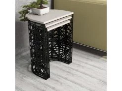 Table Gigogne, 100 % Aggloméré Plaqué Mélamine, Couleur Crème Noir 46x62x33 10 Table Gigogne, 100 % Aggloméré Plaqué Mélamine, Couleur Crème Noir 46x62x33 -Vous savez quand c'est un magasin de meubles. table basse 13849709