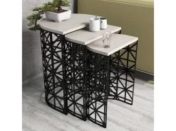 Table Gigogne, 100 % Aggloméré Plaqué Mélamine, Couleur Crème Noir 46x62x33 11 Table Gigogne, 100 % Aggloméré Plaqué Mélamine, Couleur Crème Noir 46x62x33 -Vous savez quand c'est un magasin de meubles. table basse 13849711