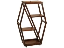 Table D'appoint De Salon Roe Moderne Noyer 38x25x90 Cm