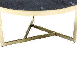 Table Basse En Marbre Et Métal - Noir Et Doré - ROBURTA -Vous savez quand c'est un magasin de meubles. table basse 14289929